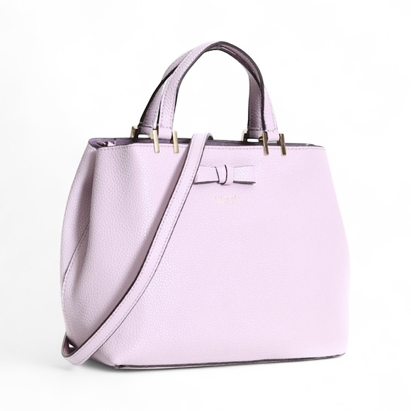 KATE SPADE Lavender Leather Gwyn Pershing Street Convertible Satchel Bag EUC - Picture 1 of 14